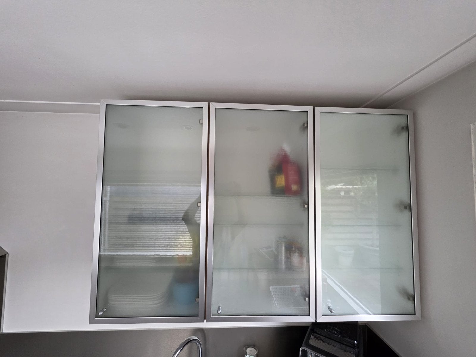 3 keukenkastjes met glazendeur, Ophalen, Minder dan 50 cm, Gebruikt, Minder dan 100 cm