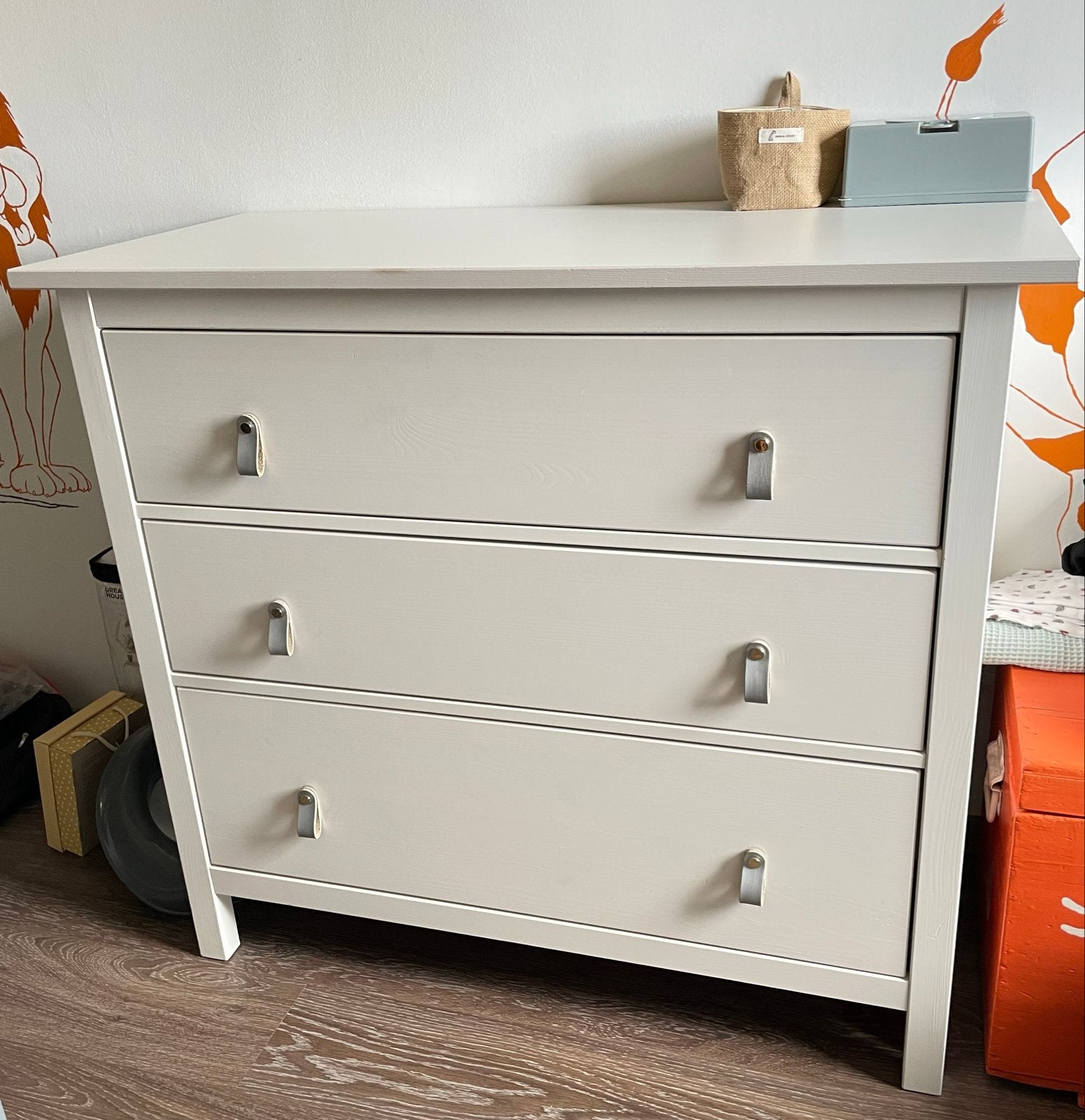 Witte commode met 3 lades - Ikea Hemnes, Ophalen, 50 tot 70 cm, Zo goed als nieuw, 75 tot 100 cm