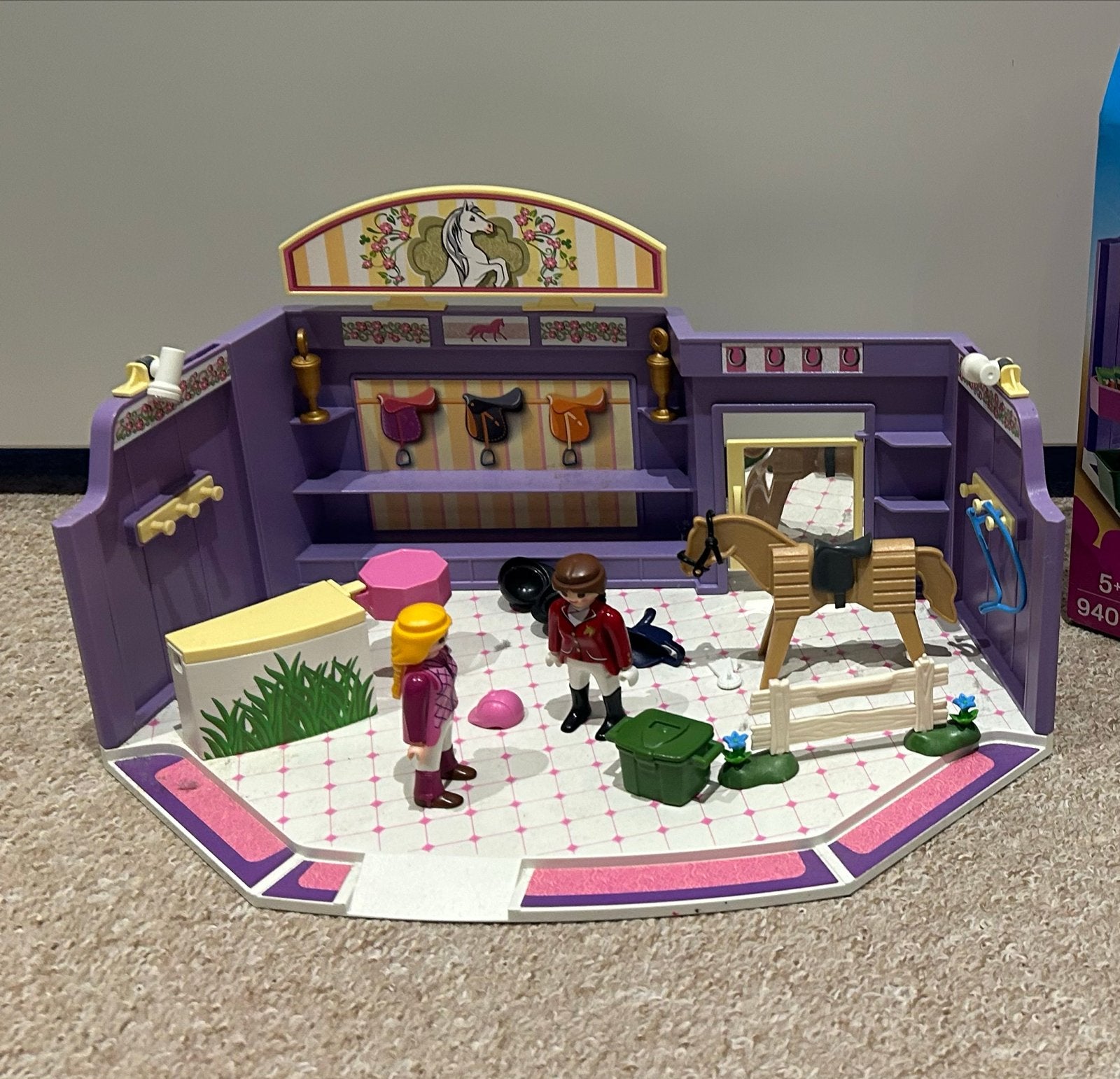 PLAYMOBIL Paardenstal met accessoires en figuren, Gebruikt, Gebouw, Complete set, Ophalen of Verzenden