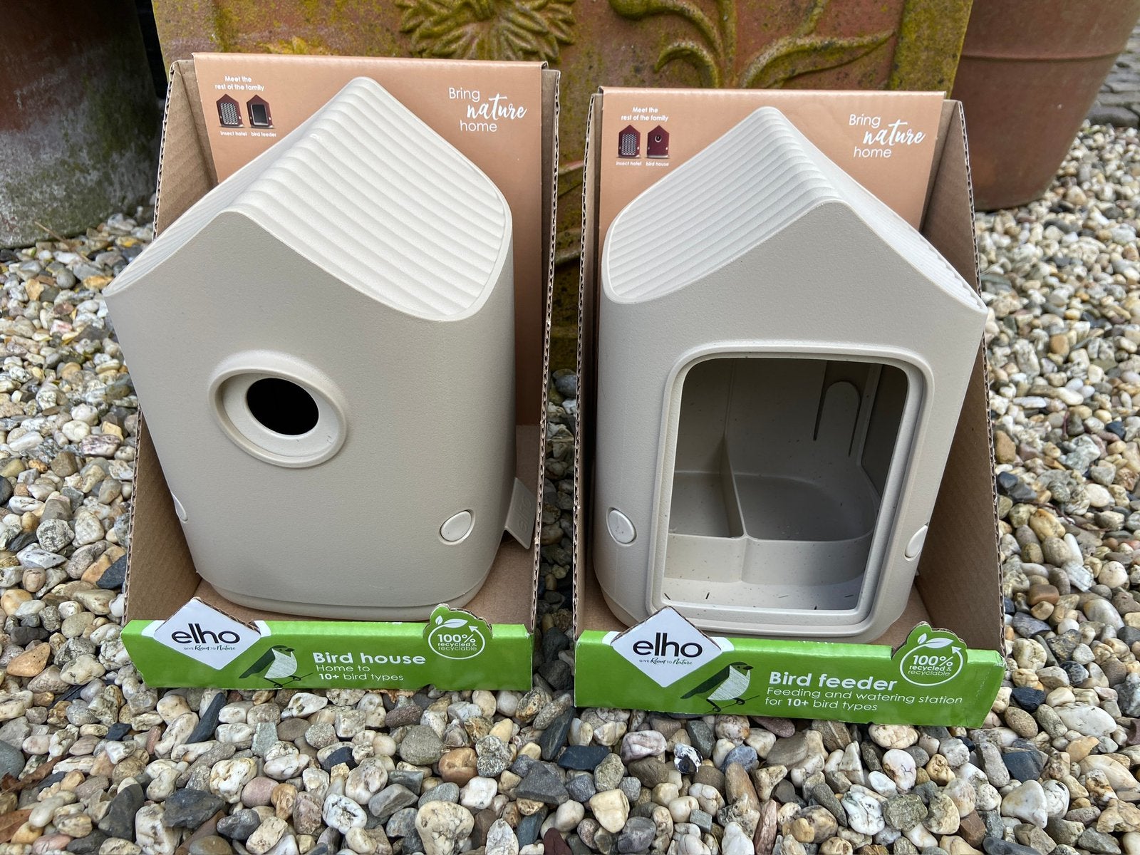 Nieuw set ELHO Vogelhuisje en voerhokje Cosy Bird House tuin, Tuin en Terras, Vogelhuisjes en Vogelbaden, Zo goed als nieuw, Ophalen of Verzenden