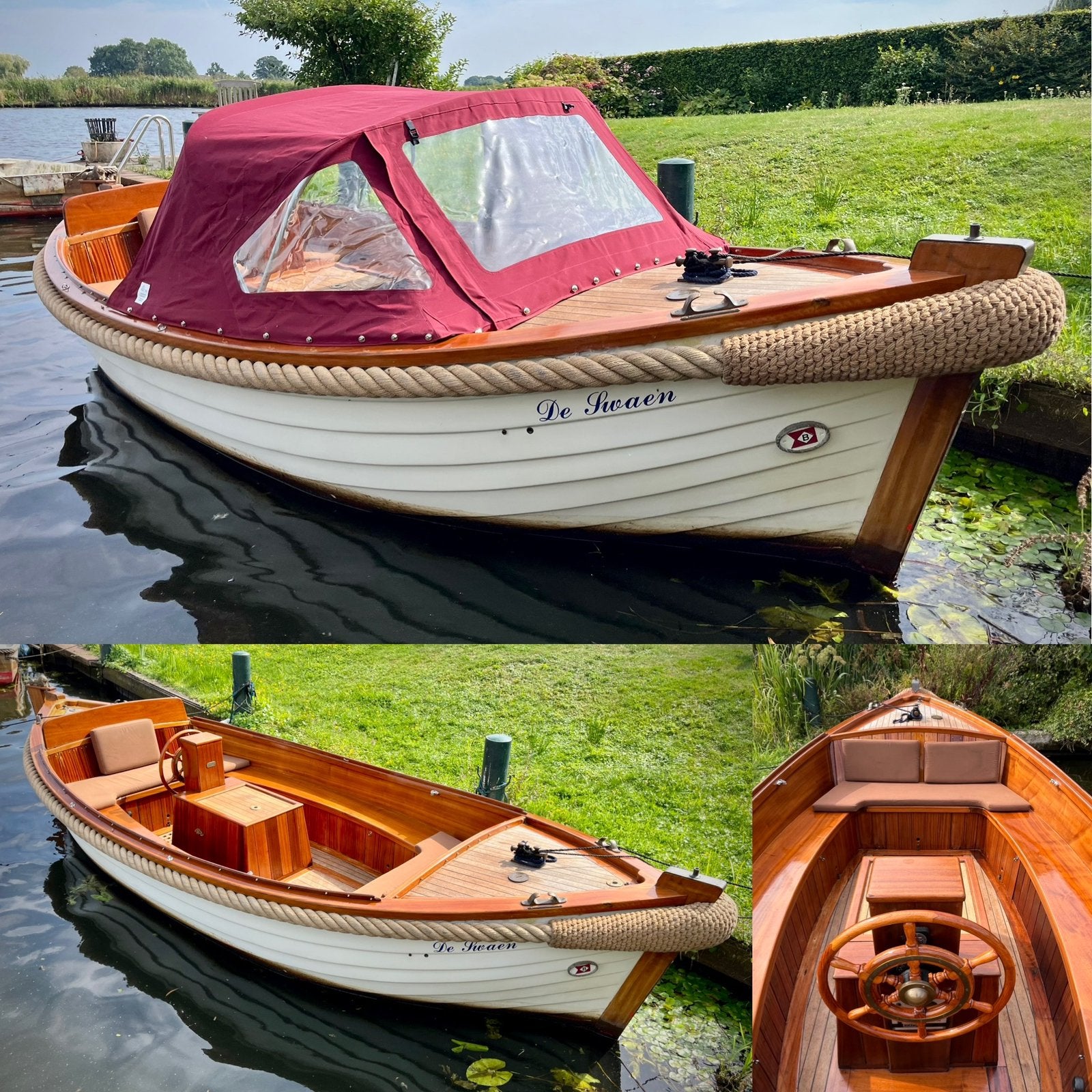 Luxe Breedendam sloep met mahonie houten interieur | 1989, Watersport en Boten, Sloepen, Gebruikt, Rondzit, Diesel, 6 m