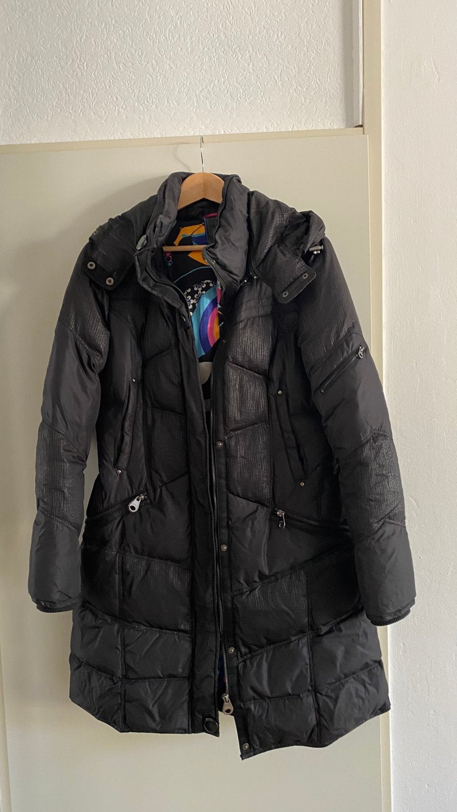 Winterjas Spoom, Kleding | Dames, Ophalen of Verzenden, Zo goed als nieuw, Maat 38/40 (M), Zwart
