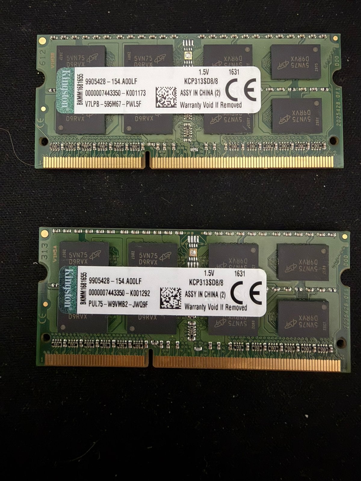 5 setjes ddr3 laptop geheugen., Computers en Software, RAM geheugen, Ophalen of Verzenden, Zo goed als nieuw, DDR3, Laptop