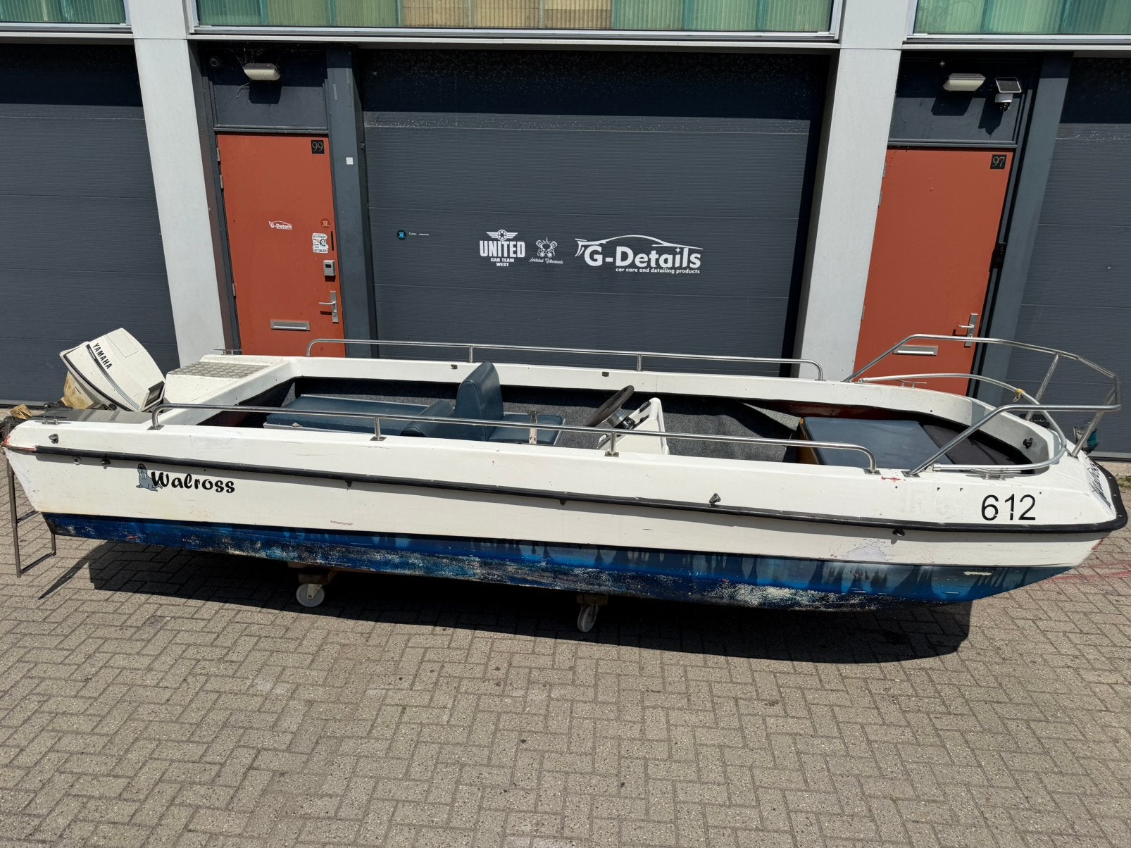 6 meter brandweer boot / sloep, yamaha 9.9 werking onbekend, Watersport en Boten, Sloepen, Overige merken, Ophalen of Verzenden