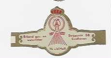 abonne reclamen   5- v.d hoff gasfitter  eindhoven, Verzamelen, Ophalen of Verzenden, Sigarenbandjes