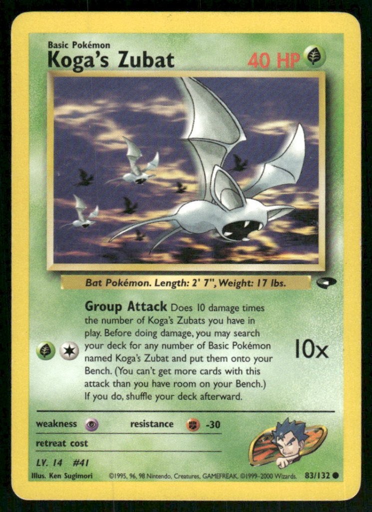 Koga's Zubat 83/132 - Gym Challenge, Verzenden, Gebruikt