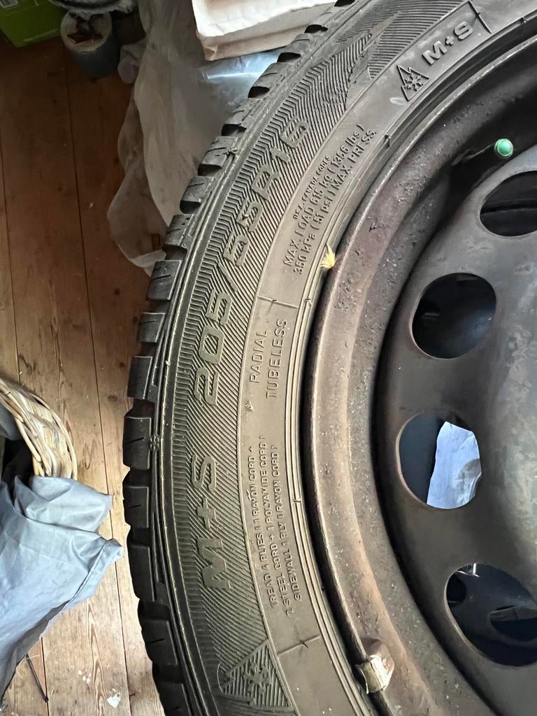 Winterbanden met stalen velgen 5x112, Ophalen, Gebruikt