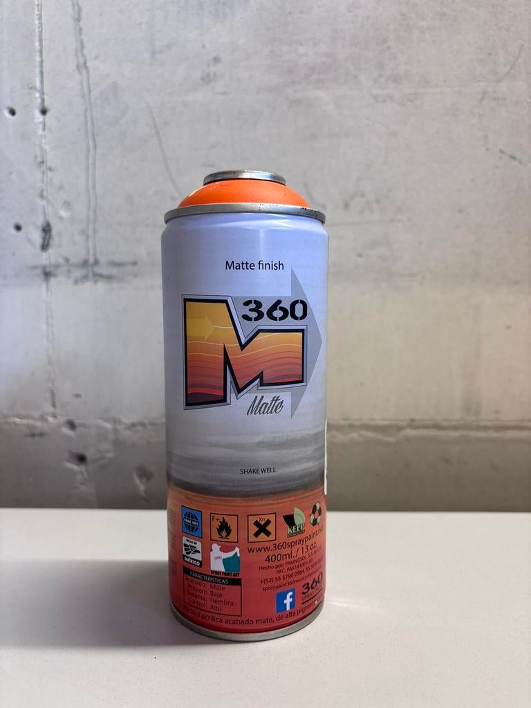 Spuitbus 360 Spraypaint oranje graffiti, Ophalen of Verzenden, Nieuw