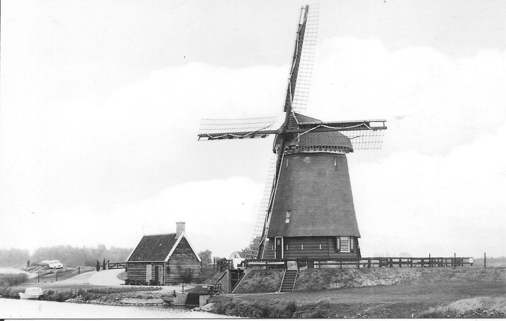Landsmeer Poldermolen 't Twiske Ansichtkaart 1975, Verzamelen, Ophalen of Verzenden, 1960 tot 1980, Ongelopen, Noord-Holland