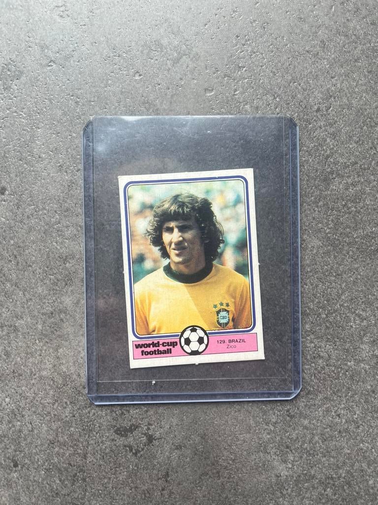 1982 Monty Gum WK Zico Zeldzame Sticker, Verzenden, Zo goed als nieuw, Sticker