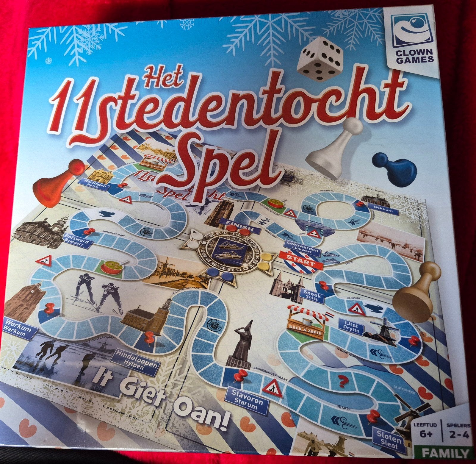 Het 11 Stedentocht Spel – Clown Games (Compleet &, Drie of vier spelers, Ophalen of Verzenden, Nieuw, Reisspel