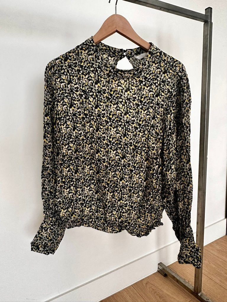 H&M Groen Gele Blouse Maat XL Dames Bloesje Kleurrijk, H&M, Verzenden, Maat 46/48 (XL) of groter, Zo goed als nieuw
