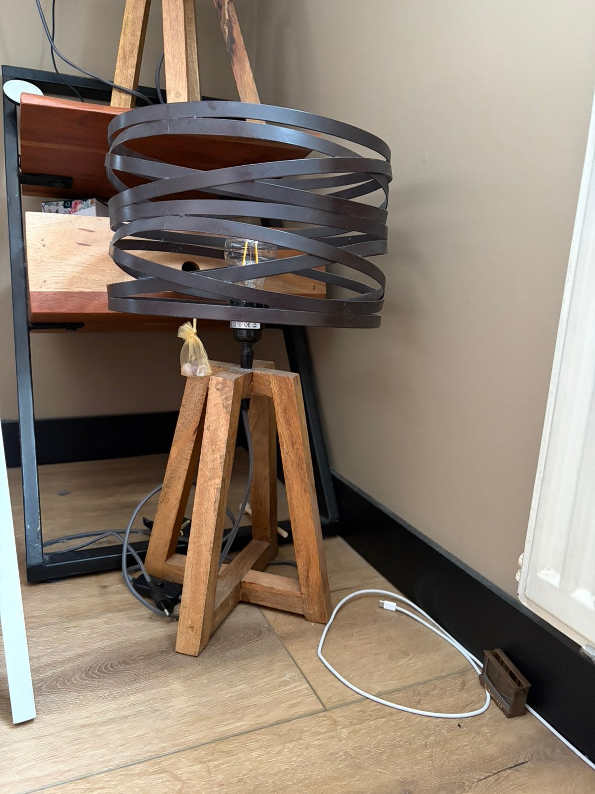 Nachtkast lamp 2 stuks, Ophalen, Zo goed als nieuw, Minder dan 45 cm
