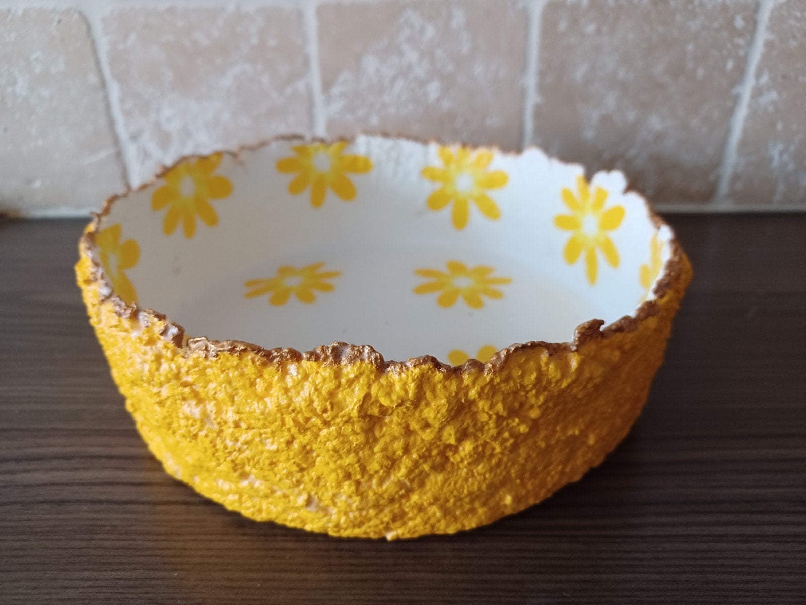 Ronde schaal van papierklei papier-maché 17,5 cm!, Ophalen of Verzenden, Rond