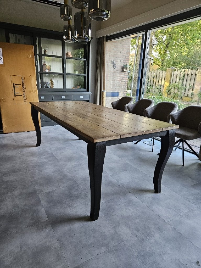 Eiken eettafel 220x100x78 cm, Ophalen, Gebruikt, 100 tot 150 cm, Eikenhout