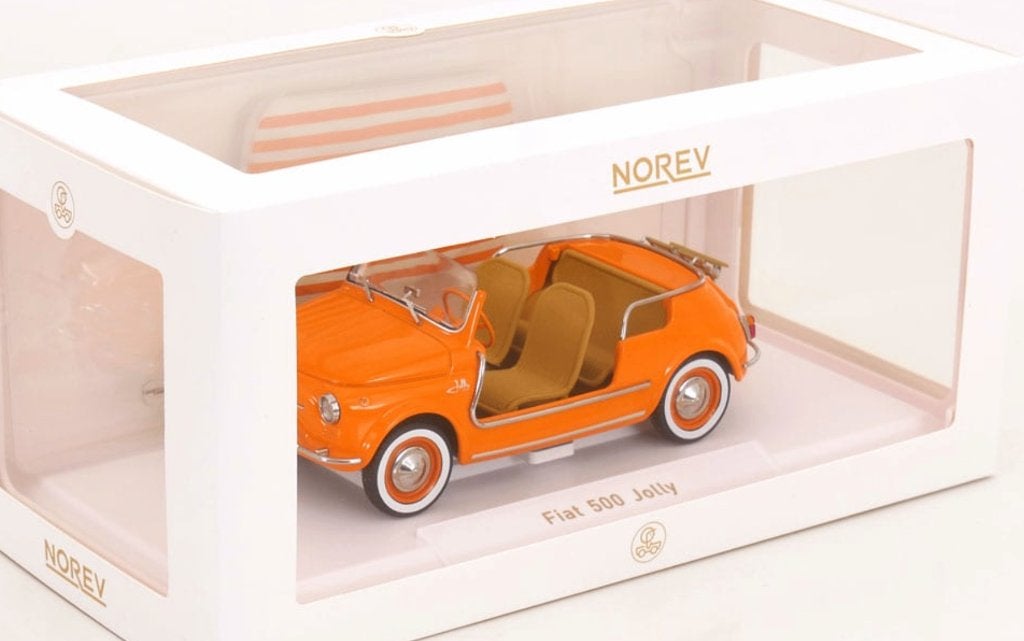 Fiat 500 Jolly 1965 Oranje schaal 1/18 NOREV REF. 187791, Verzenden, Nieuw, Auto, Norev