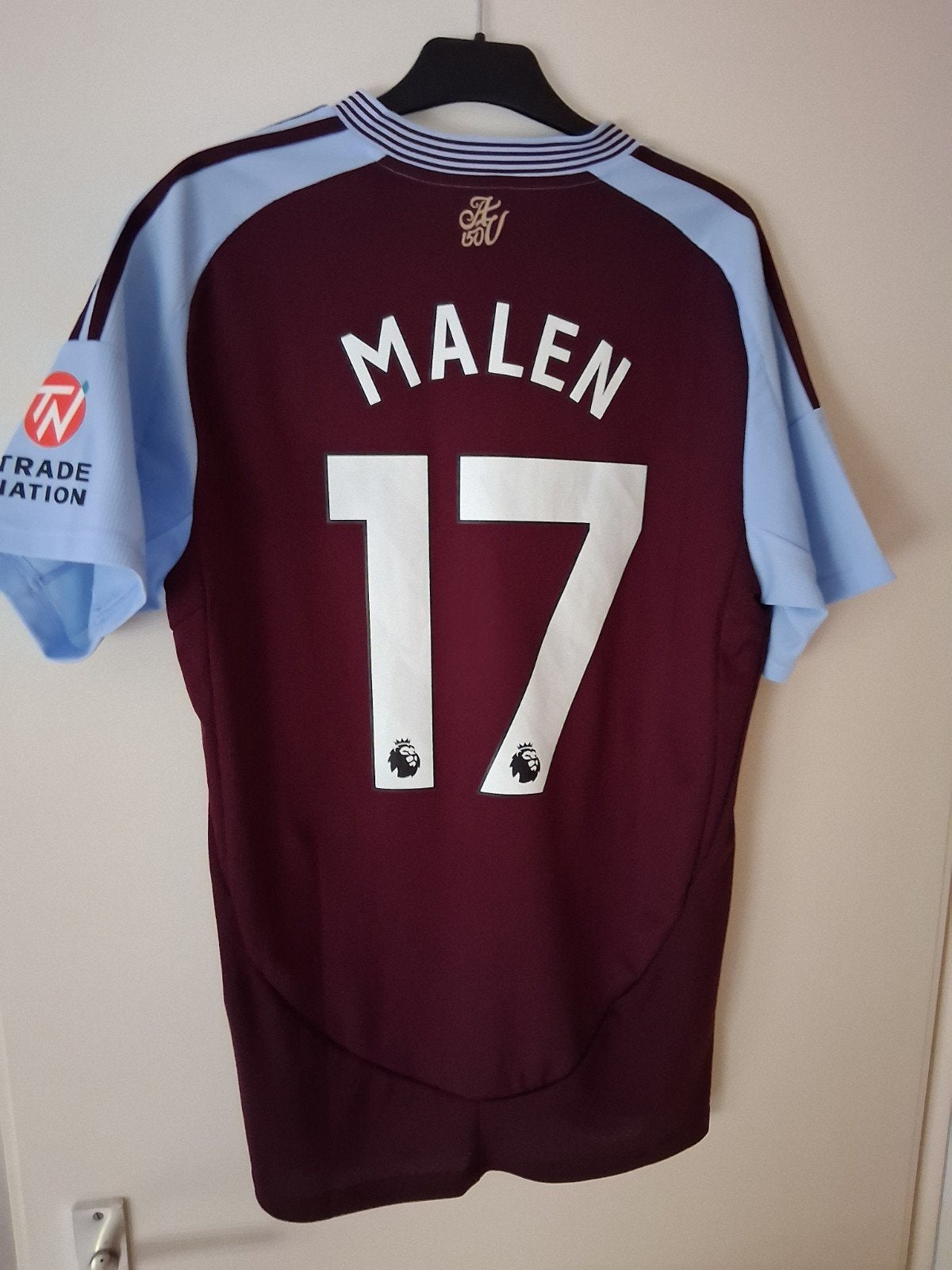 Donyell Malen Aston Villa Thuisshirt - Maat L, Maat 52/54 (L), Ophalen of Verzenden, Zo goed als nieuw, Adidas