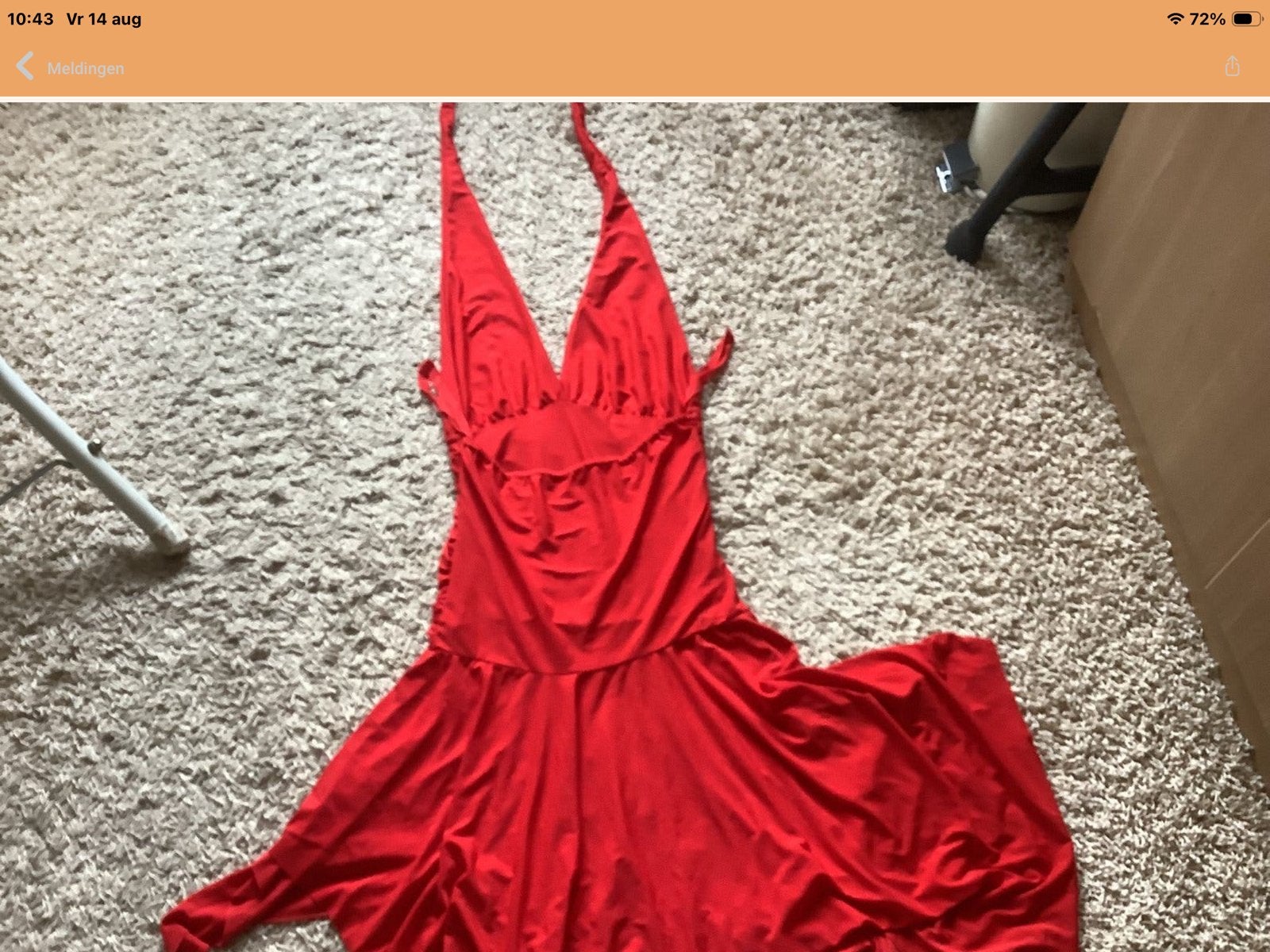 Rode Jurk XS met Zilver Decoratie -, Kleding | Dames, Ophalen of Verzenden, Gedragen, Maat 34 (XS) of kleiner, Rood