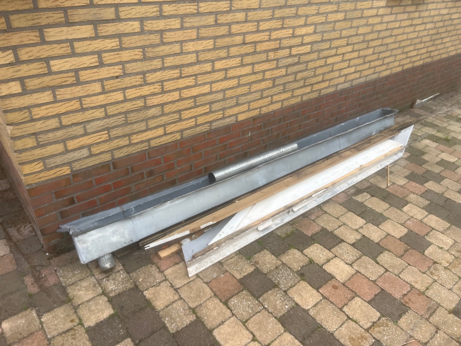 Zinken dakgoot - Diverse lengtes en maten, Doe-het-zelf en Verbouw, Ophalen, Gebruikt, Overige typen, Metaal