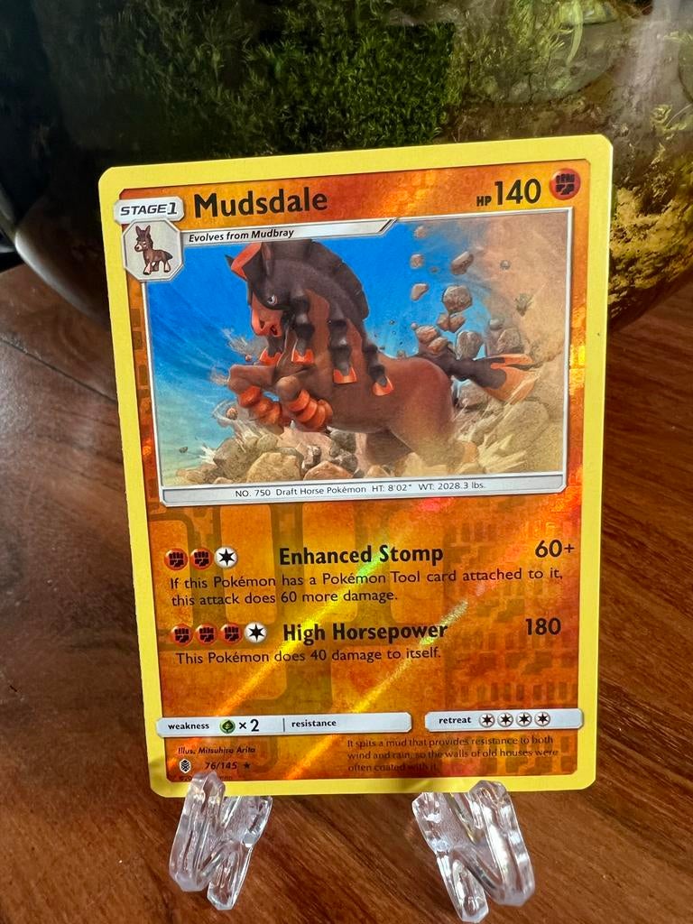 Pokémon Mudsdale Reverse Holo 76/145 - Guardians Rising, Hobby en Vrije tijd, Verzamelkaartspellen | Pokémon, Zo goed als nieuw