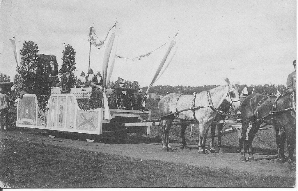 Historisch-allegorische optocht Groningen 1913, Verzamelen, Ophalen of Verzenden, Voor 1920, Gelopen, Groningen