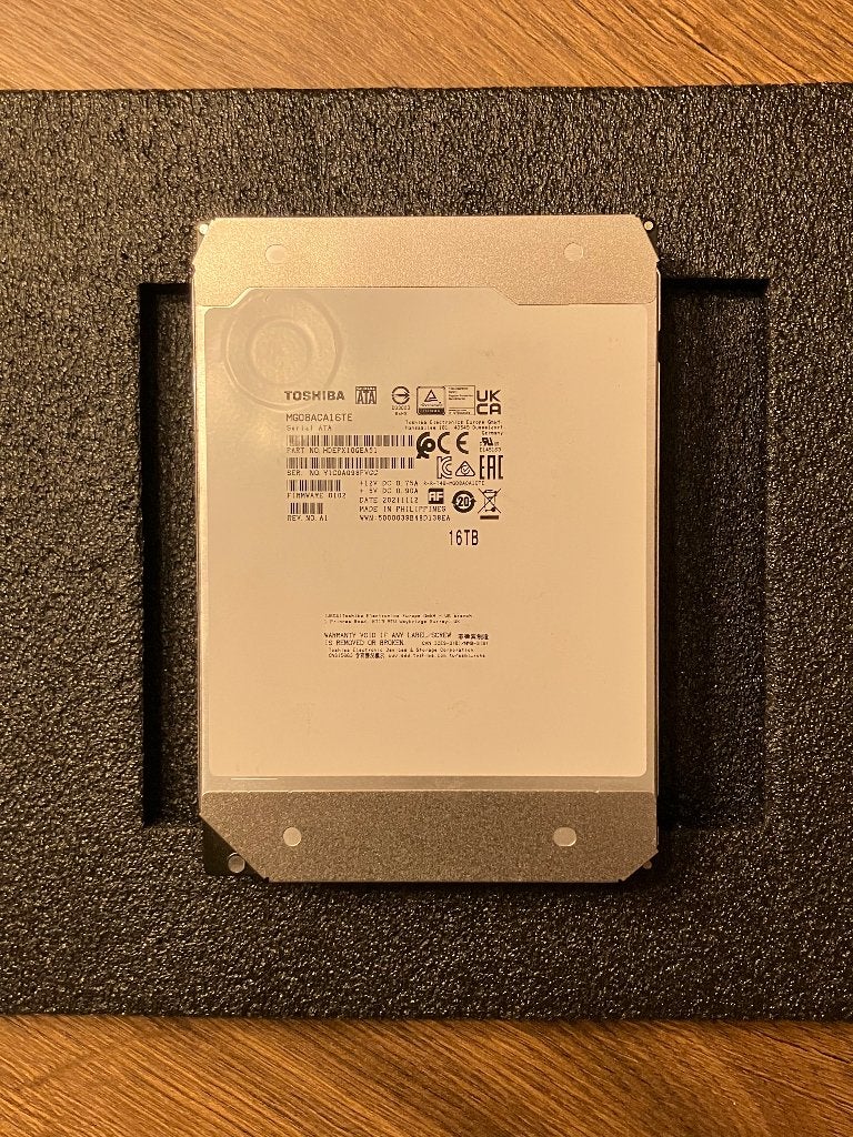 Toshiba 16TB HDD HDEPX10GEA51 harde schijf, Intern, Toshiba, HDD, 16TB