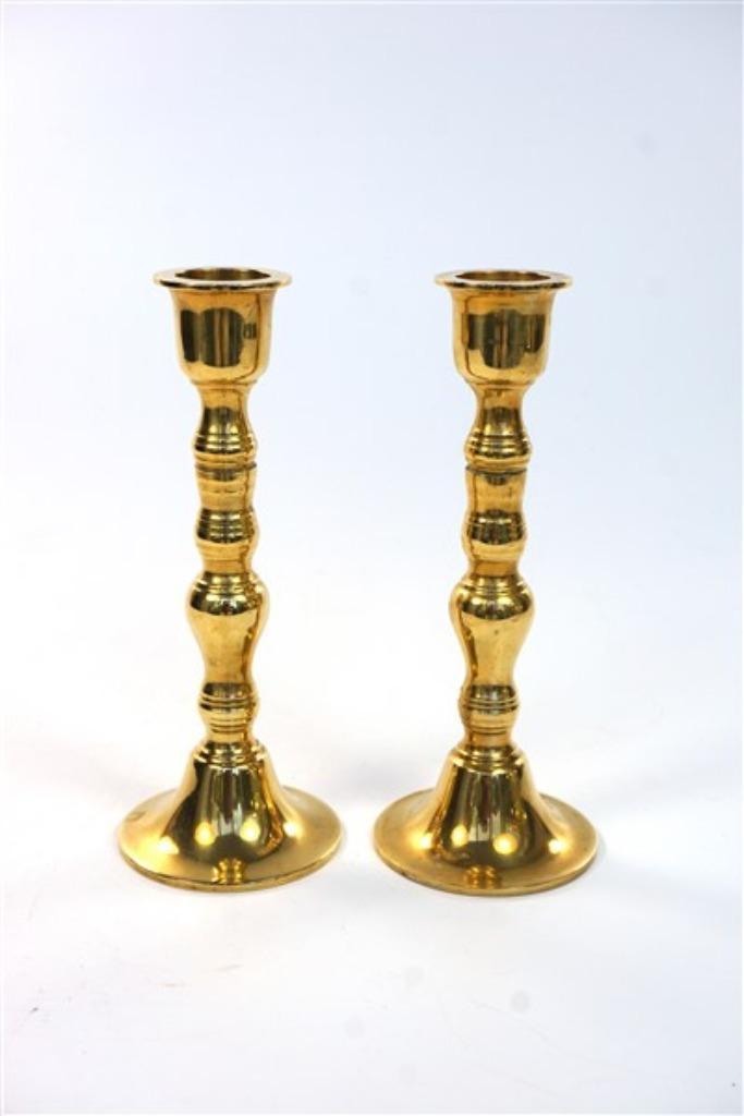 2 messing kandelaars, Ophalen of Verzenden, Overige materialen