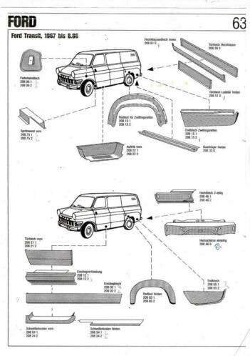 plaatwerk Ford Transit 1967--8/1986, Ophalen of Verzenden