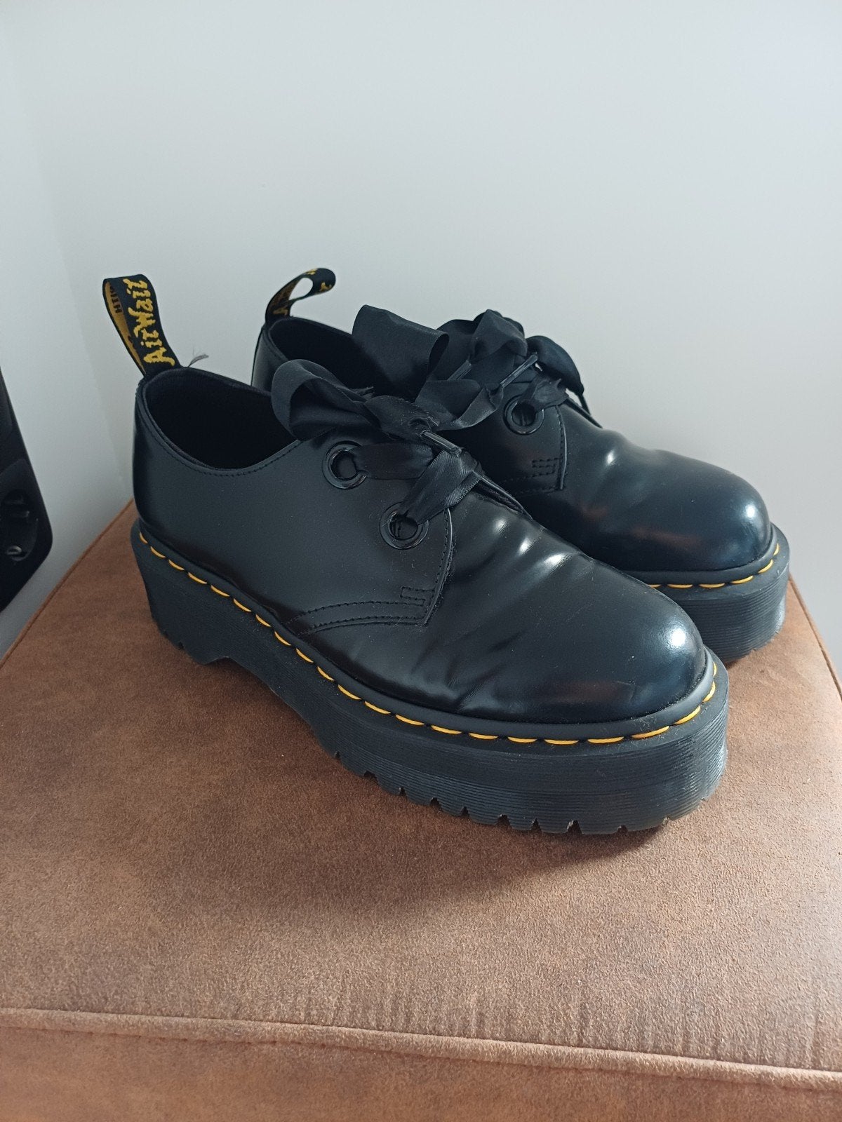 Dr. Martens 1461 Quad Plateauschoenen - Maat 40, Ophalen, Schoenen met lage hakken, Zwart, Dr. Martens