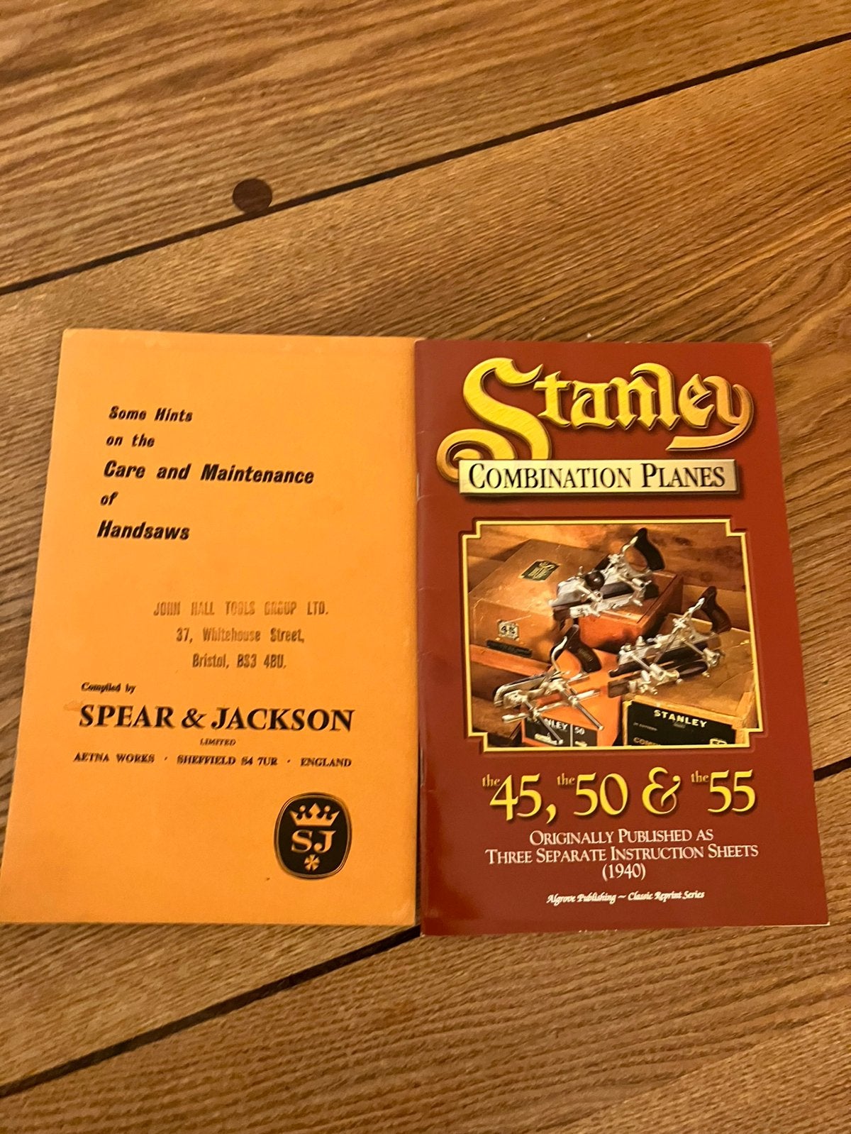 Stanley handleiding combinatie schaven+S&J onderhoud zagen, Ophalen of Verzenden, Zo goed als nieuw