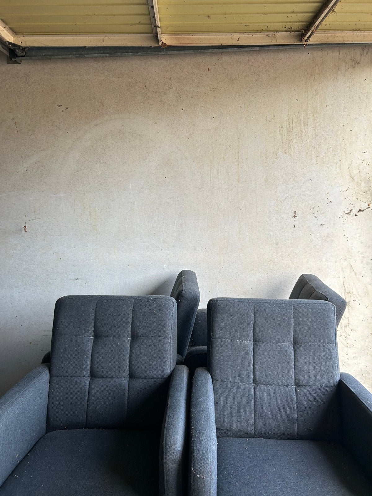4 comfortabele armstoelen antraciet met wieltjes, Ophalen, Gebruikt, Vier, Stof