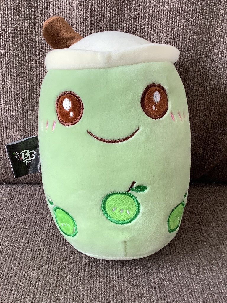 Bbtea pluche knuffel boba tea green apple groen appel 5,-, Ophalen of Verzenden, Zo goed als nieuw, Overige typen