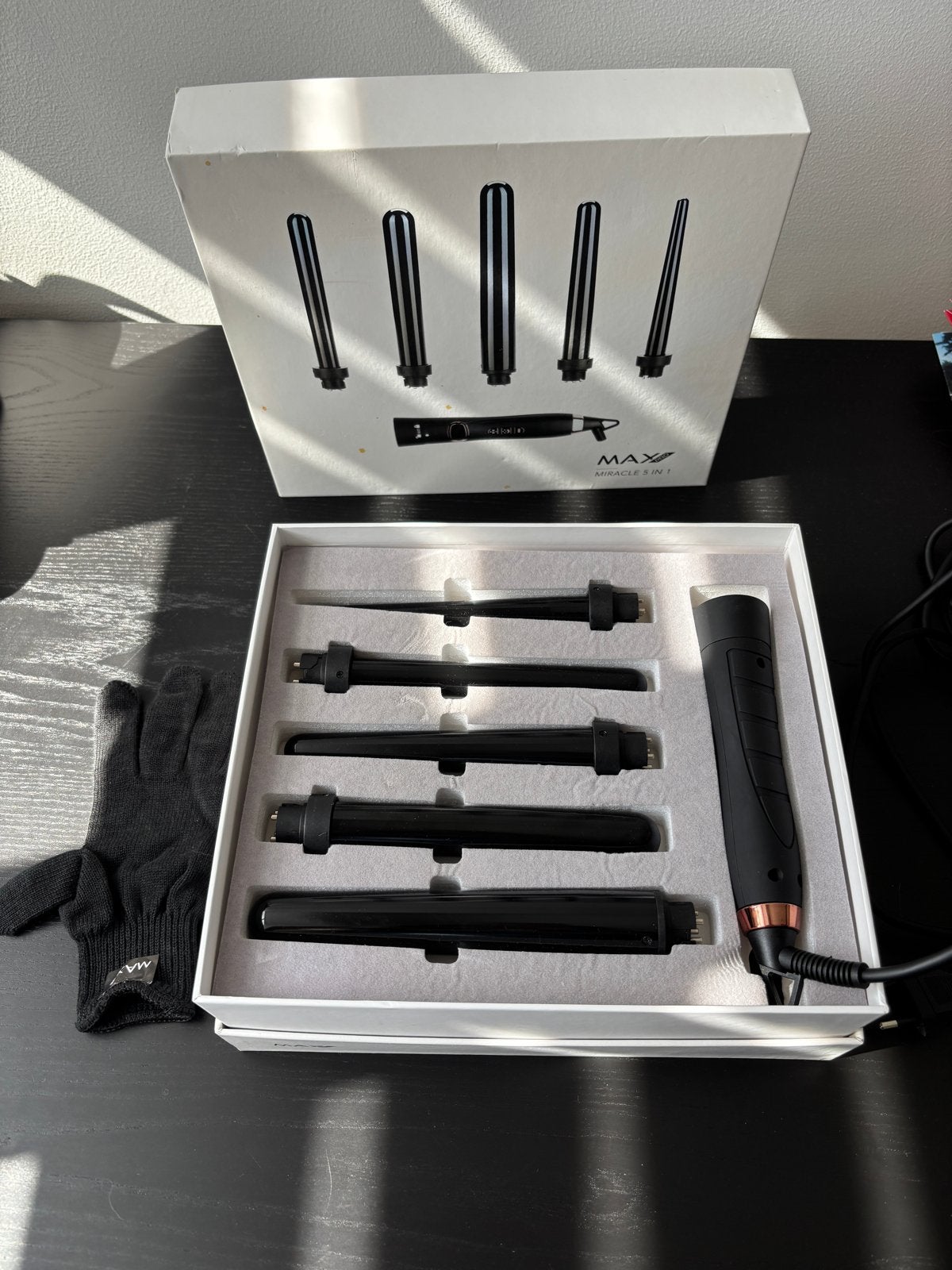 Ultimate 5-in-1 Pro Max Krultang met Warmtewerend Handschoen, Ophalen of Verzenden, Zo goed als nieuw, Haarverzorging