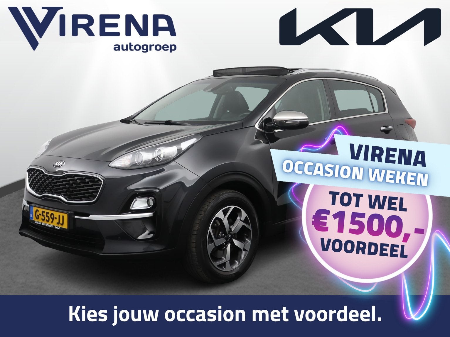 Kia Sportage 1.6 T-GDI DynamicPlusLine Automaat - Schuif-/ka