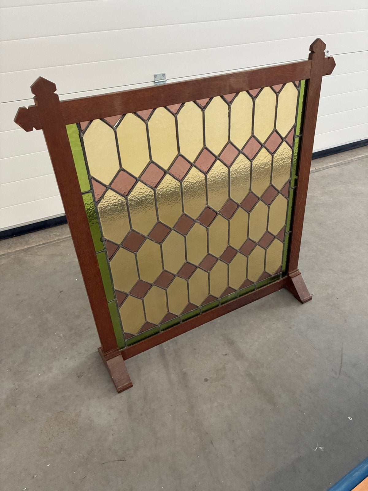 Glas in lood voorzetraam., Ophalen, Zo goed als nieuw, Art deco, Glas