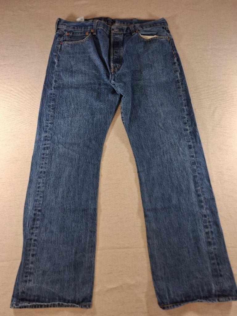 Levi's 501 spijkerbroek maat 38/32 blauw, W36 - W38 (confectie 52/54), Zo goed als nieuw, Levi’s, Verzenden