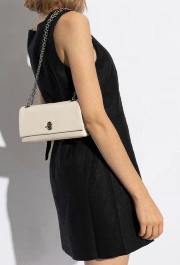 MARC JACOBS the dual chain mini bag, Ophalen of Verzenden, Zo goed als nieuw, Wit, Leer