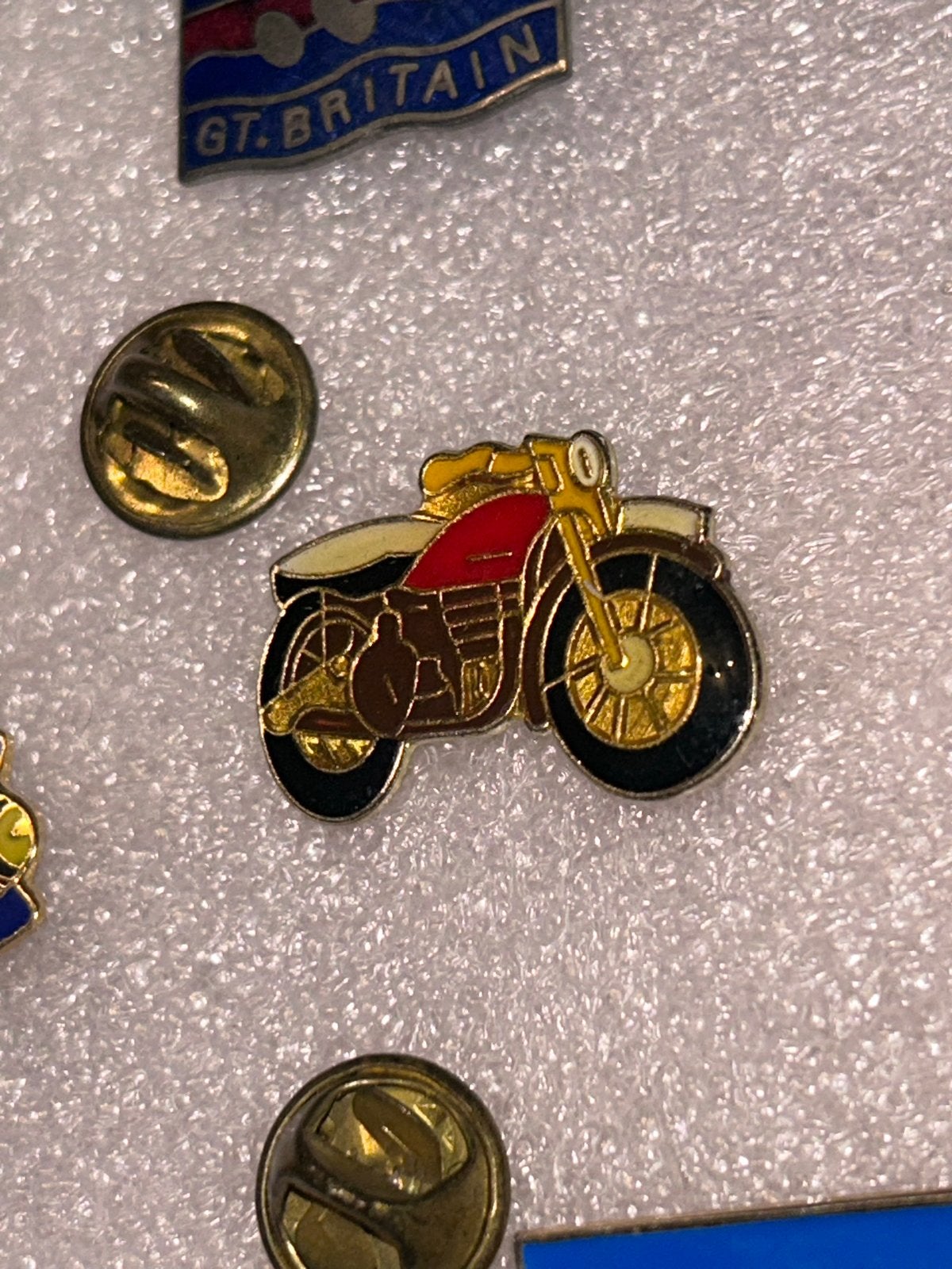Vintage Motorfiets Pin, Ophalen of Verzenden, Gebruikt, Transport, Speldje of Pin