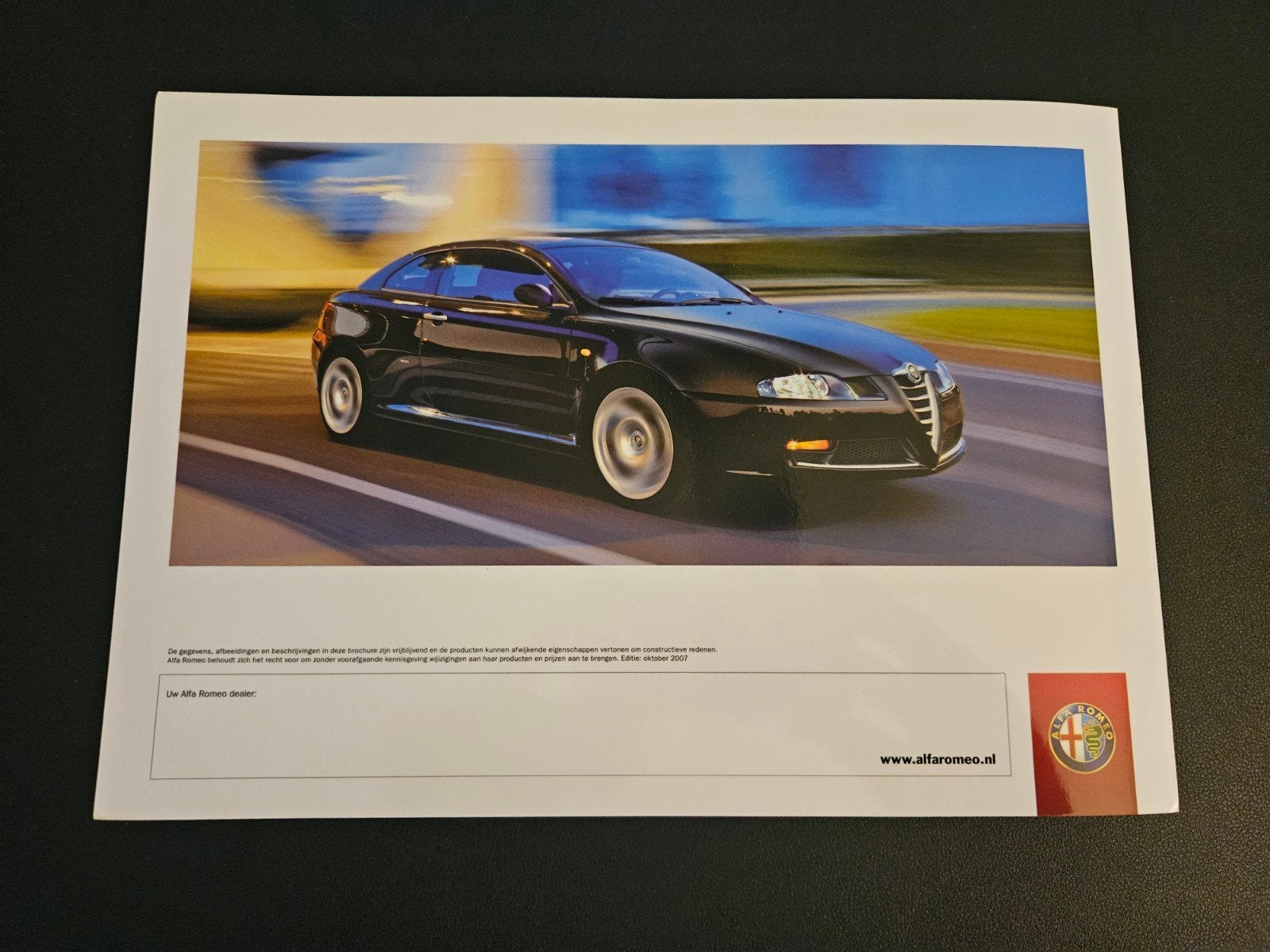 Brochure Alfa Romeo GT Imola 2007, Ophalen of Verzenden, Zo goed als nieuw, Alfa Romeo