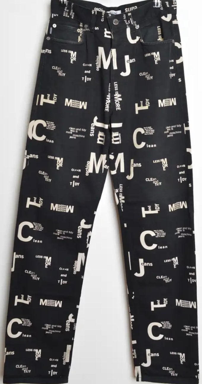 Vintage Franco Moschino jeans, Ophalen of Verzenden, Zo goed als nieuw, Zwart