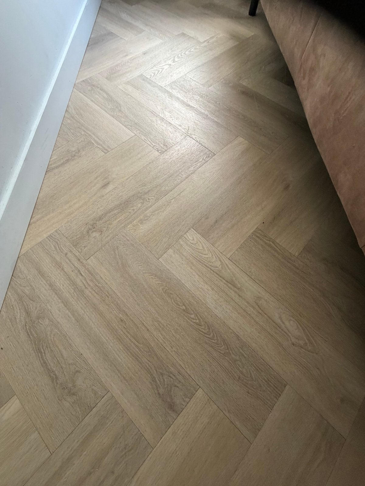 Ambiant Visgraat Klik PVC Vloer - ca. 90m², Huis en Inrichting, Gebruikt, Bruin, 75 m² of meer, Overige typen