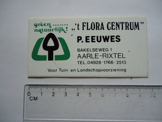 sticker oud Aarle rixtel P EEUWES tuinbouw landbouw flora, Verzenden, Zo goed als nieuw, Bedrijf of Vereniging