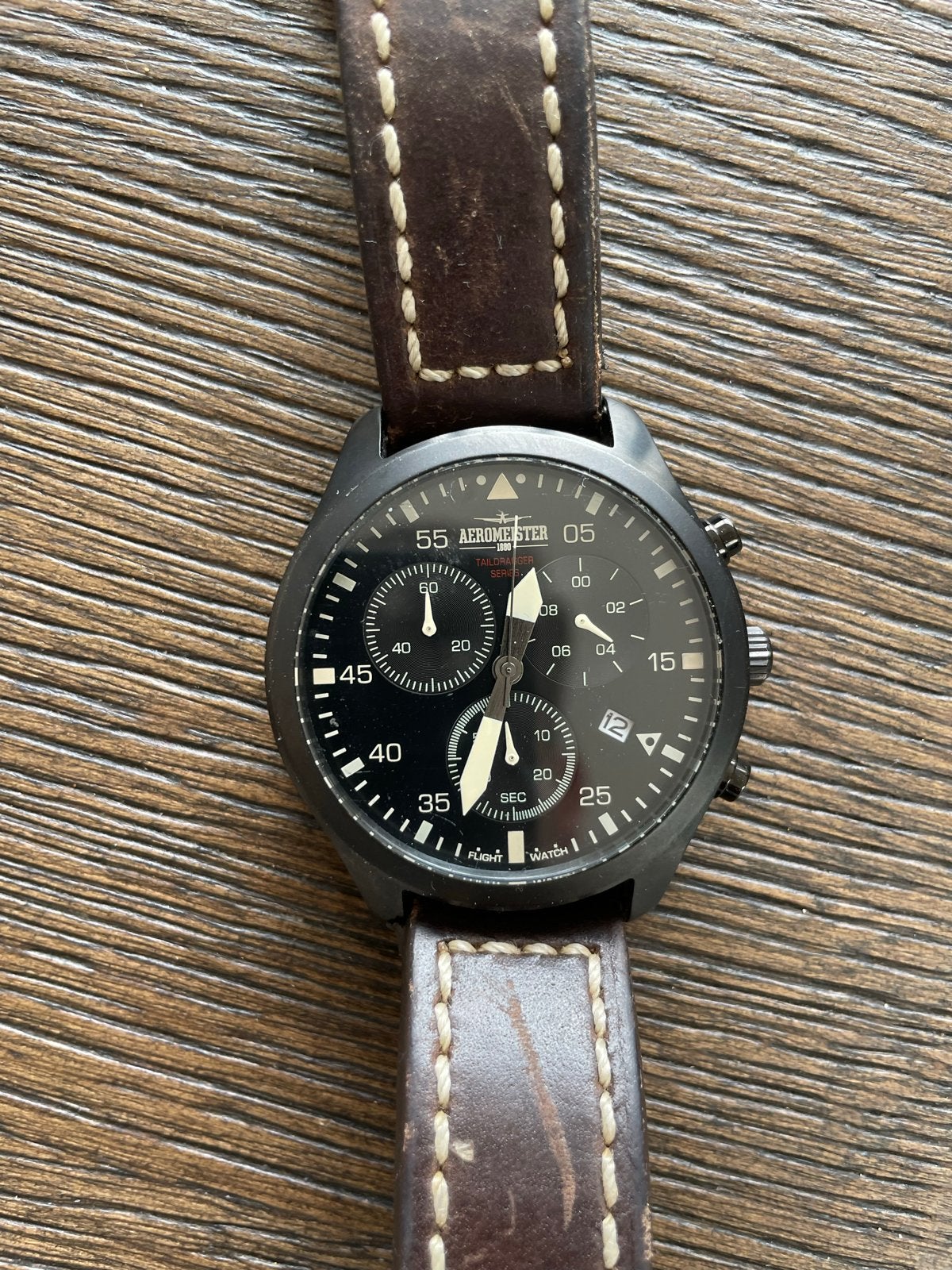 Aeromeister 1880 Taildragger Series AM8005 Herenhorloge, Overige merken, Staal, Polshorloge, Ophalen of Verzenden