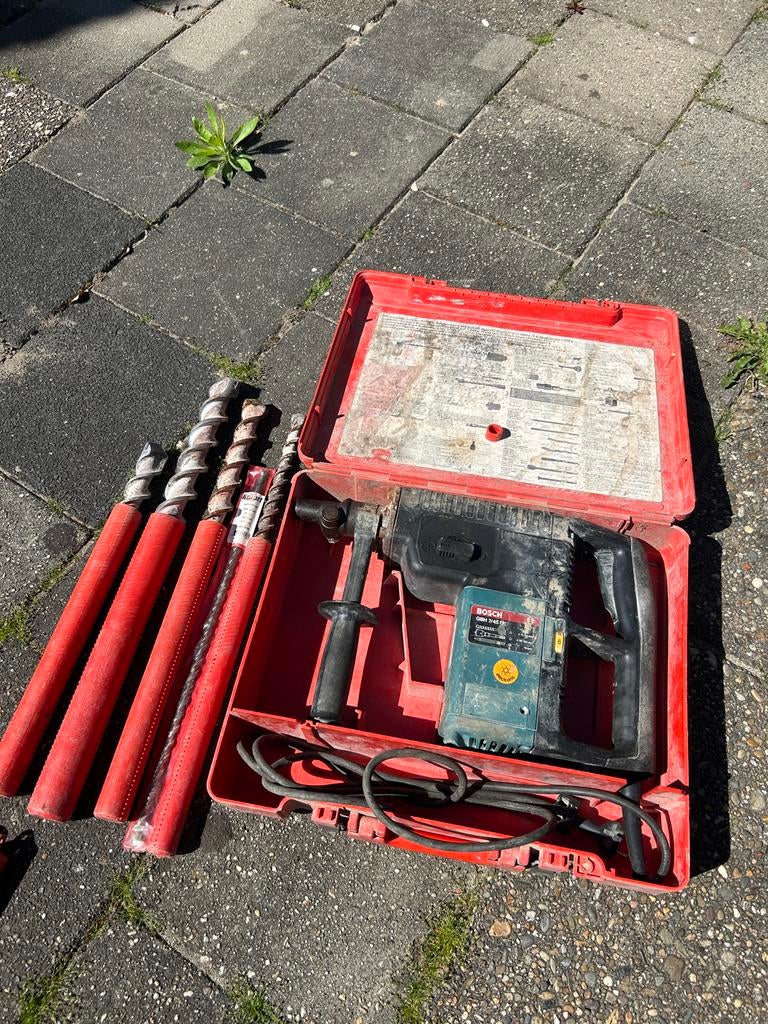 Bosch Hamerboor/klopboor met 5 boren in verschillende maten, Boor- en/of Breekhamer, Ophalen of Verzenden, Klopboormechanisme