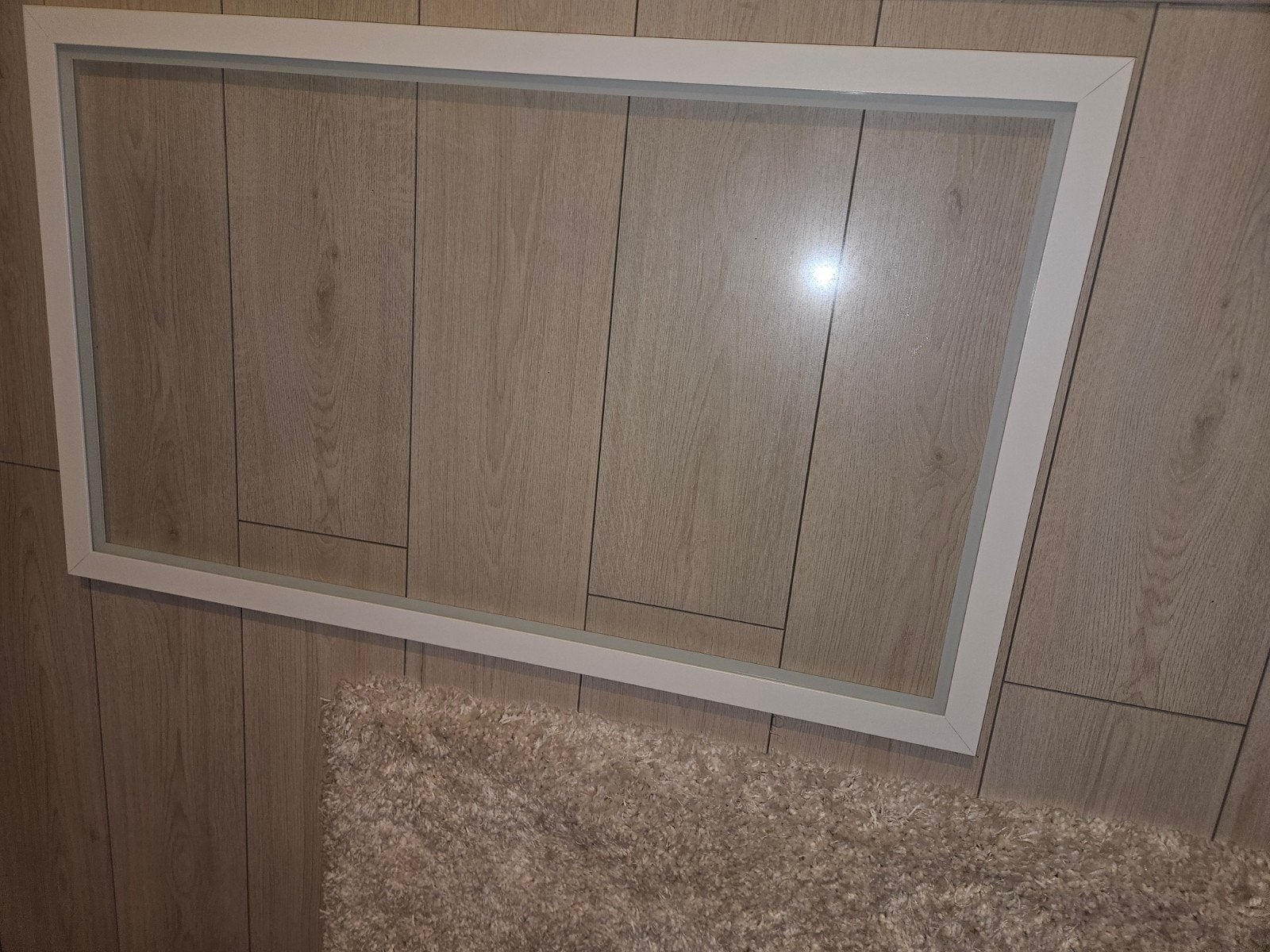 Komplement glasplaat wit 100x58cm, Ophalen, Kunststof, 75 tot 150 cm