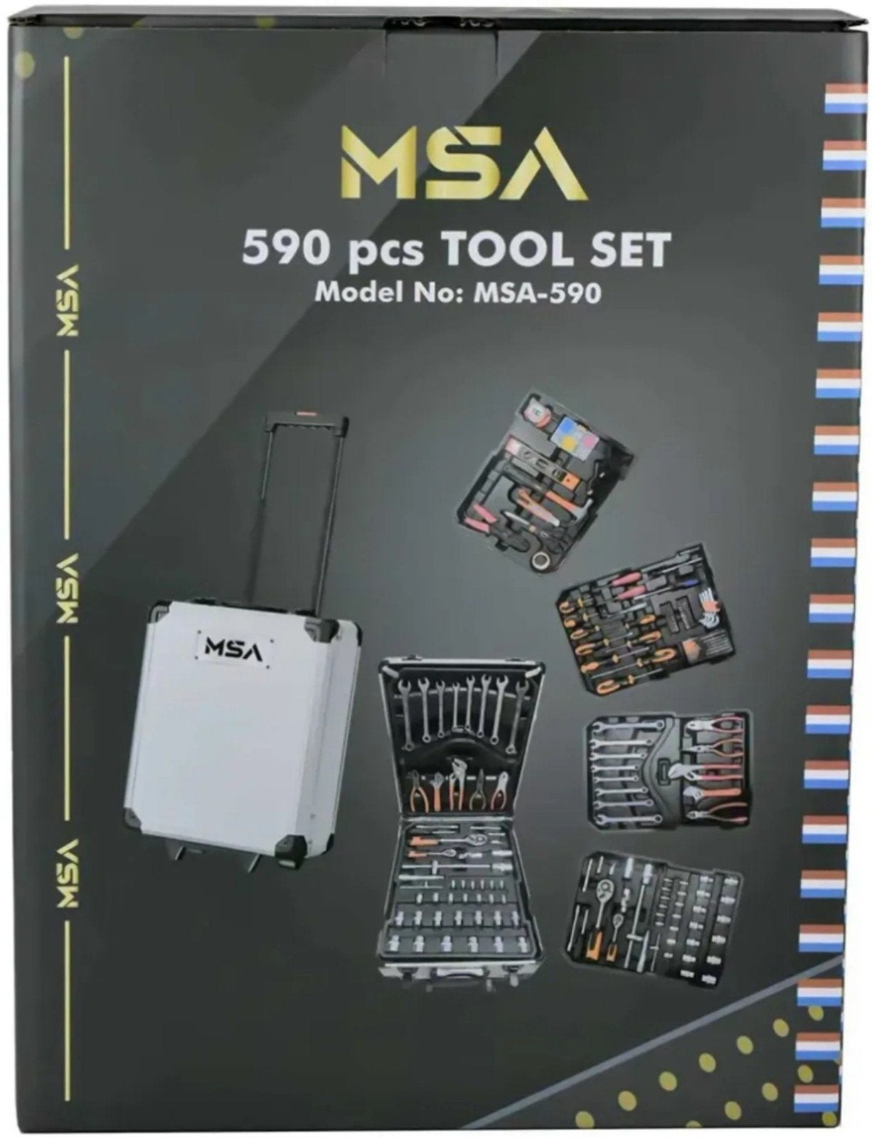 MSA-590 pcs Gereedschapskoffer - Uitgebreide Toolset, Ophalen of Verzenden, Nieuw, Gereedschapsset