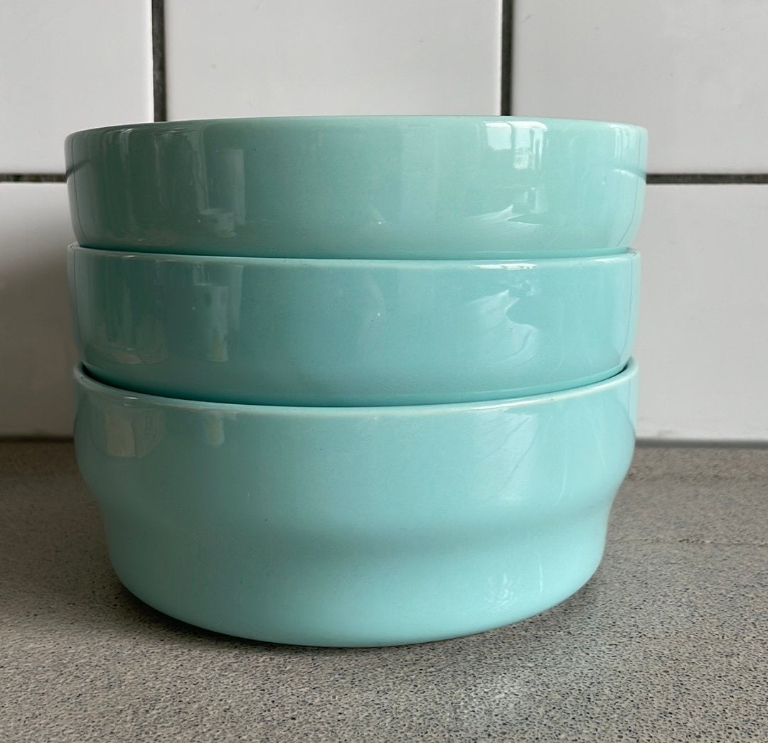 3 turquoise schaal schalen  kommen blauw HEMA, Huis en Inrichting, Keuken | Servies, Ophalen of Verzenden, Zo goed als nieuw, Overige stijlen