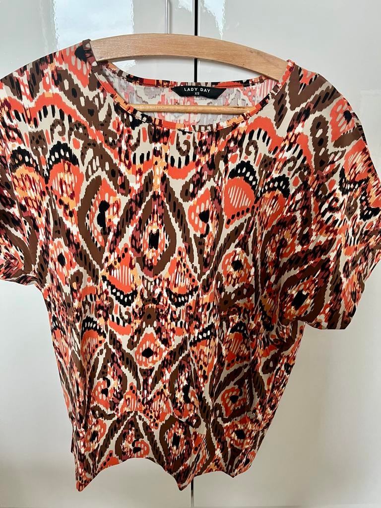 Tuniek en Broek maat S l Travelstof l Lady Day, Kostuum of Pak, Overige kleuren, Ophalen of Verzenden, Zo goed als nieuw