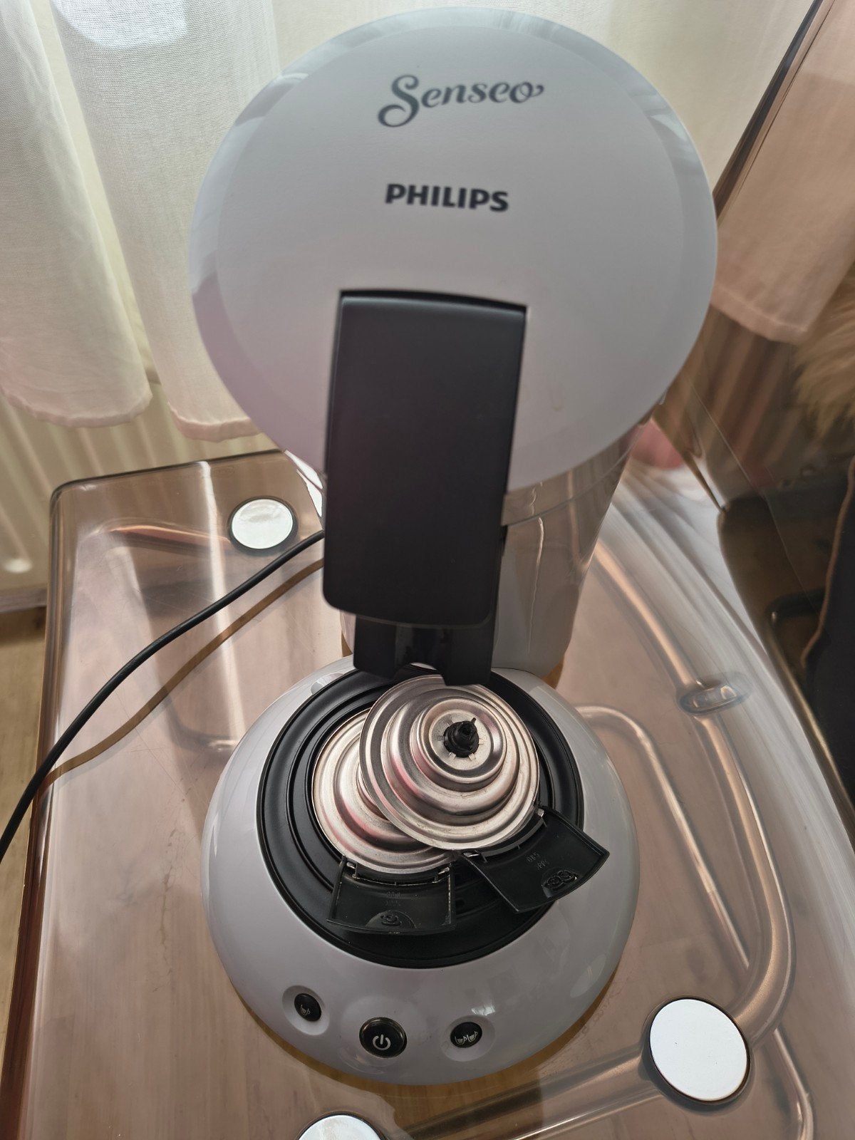 Senseo koffiezetapparaat - Zo goed als nieuw, lichtgrijs, Witgoed en Apparatuur, Verzenden, Zo goed als nieuw, Koffiemachine, Koffiepads en cups