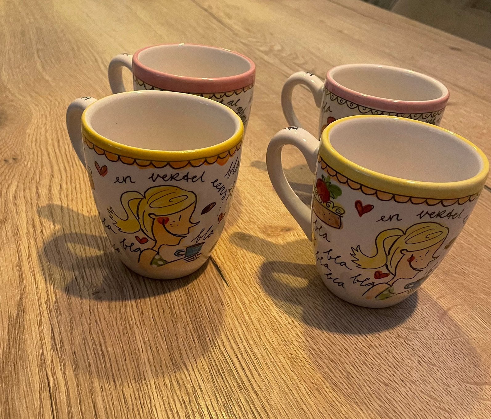 Blond amsterdam kopjes mokken mok kop koppen koffie, Huis en Inrichting, Ophalen, Zo goed als nieuw, Aardewerk, Kop(pen) en/of Schotel(s)